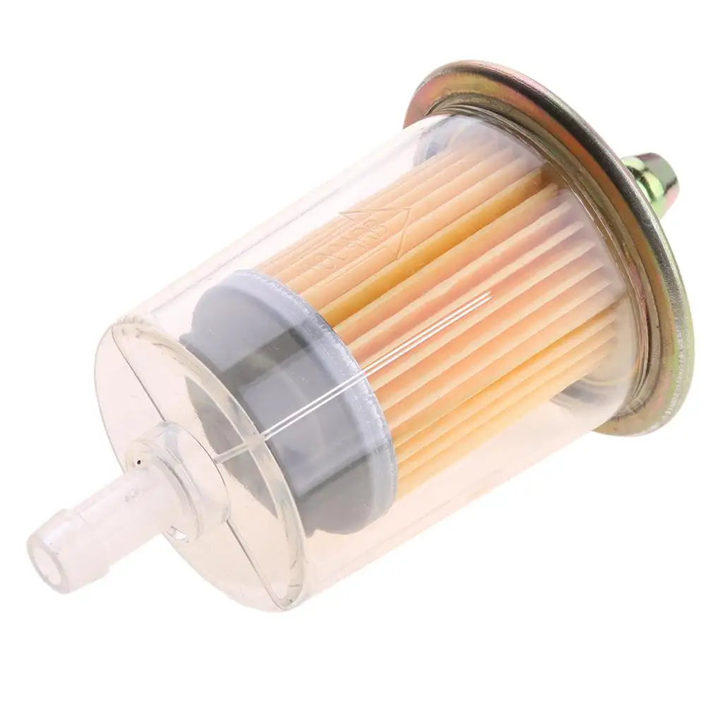 Plastic Universal Motorcycle Petrol Inline Fuel Filter Fits 9mm Pipes