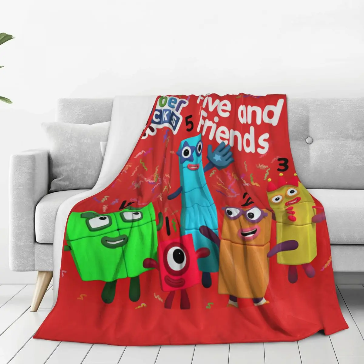 N-Numberblocks-s Cartoon Blankets Decorative Flannel Throw Blanket For Bedroom Super Warm Custom Quality Bedspread Gift