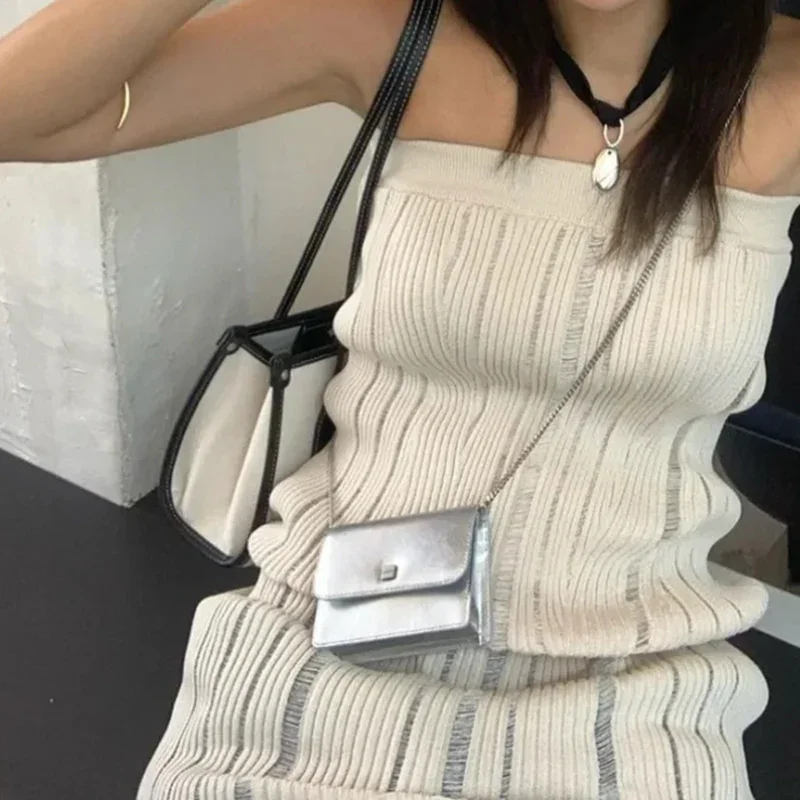 

Urban Minimalist Sle Mini Chain Crossbody Bag Women's Small Square Versatile Card Holder Lipstick Coin Purse Fashionable WT400