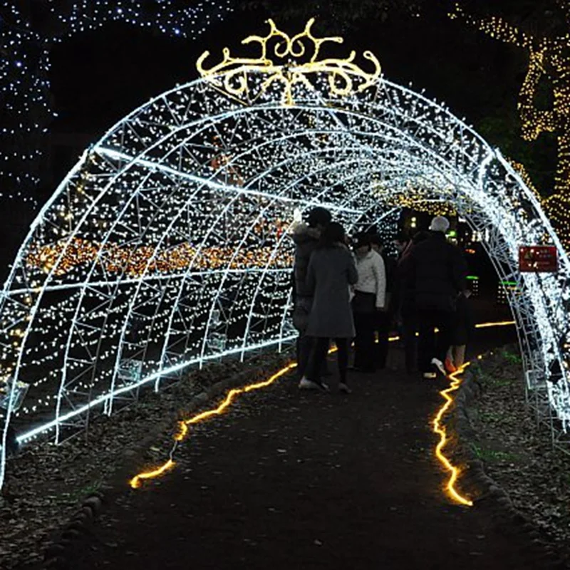 

custom.OBBO 2024 New Year Spring Festival Walk Drive Through Custom Design LED Arches Tunnel Motif Lights