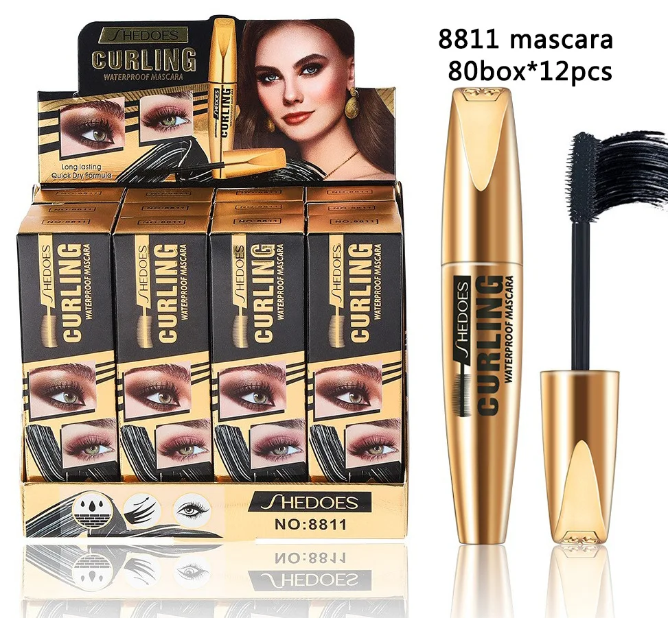 【12PCS Mascara Wholesale】4D Silk Fiber Lash Mascara  Lengthening Thick Volume Long Lasting Smudge-Proof All Day Full Long