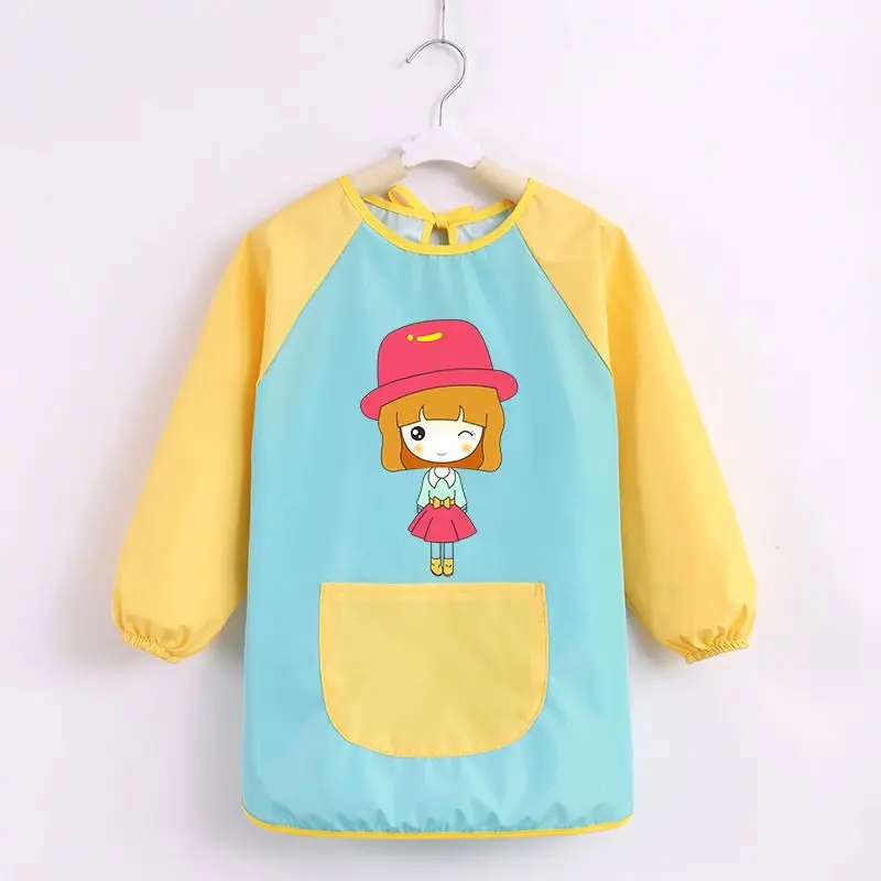 Custom Aprons for Kids Waterproof Long Sleeve Art Painting Smocks with Hood and Pockets for Kindergarten Boys and Girls