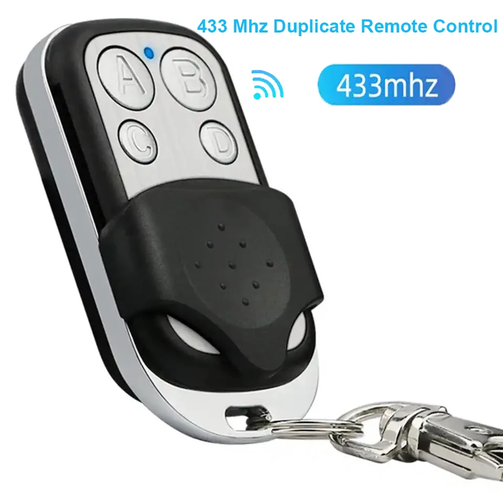 Universal 4 Buttons Garage Door Opener Remote Control 433MHz Clone Fixed Learning Rolling Code Duplicator Garage Metal Remote images - 6