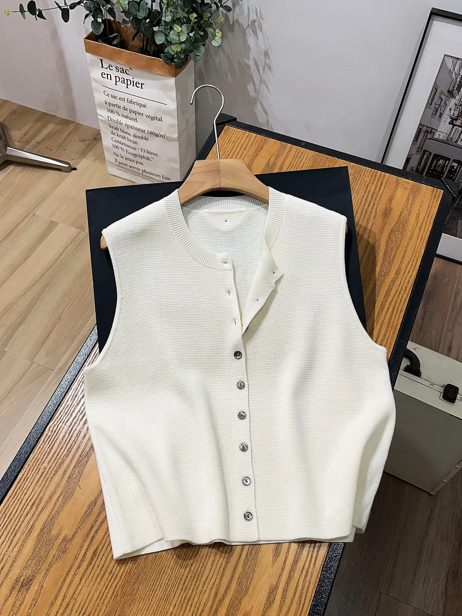 سترة محبوكة بدون أكمام للربيع والخريف، كارديجان مفتوح للنساء، فضفاض ونحيف، مريح للارتداء اليومي، متعدد الألوان