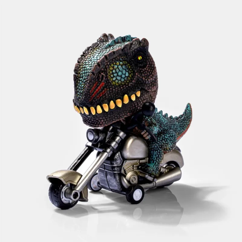 Tyrannosaurus Rex Rides His Beloved Small Motorcycle, Inertia Dinosaur Toy Ornament