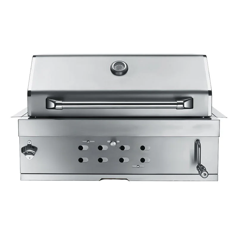 High Quality Stainless Steel 430 Built-in Outdoor Charcoal BBQ Grill Knob Control 1 Year Warranty Kitchen Backyard Bakery Use