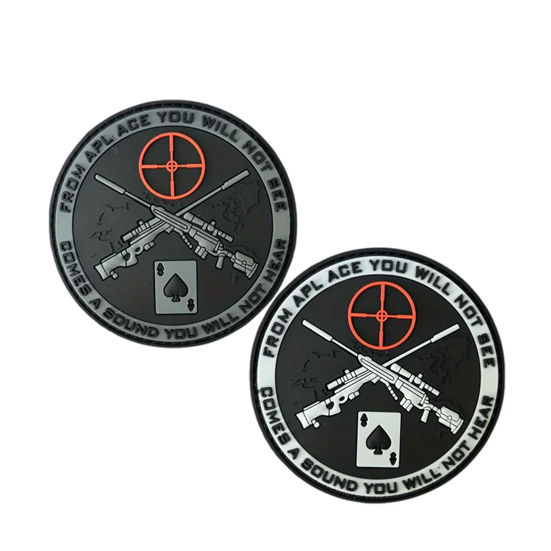 Parche táctico PVC 3D francotirador – Insignia de moral con velcro - imagen 4
