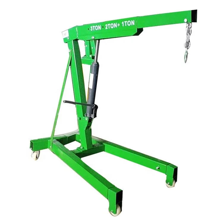 1 Ton 2 Ton 3 Ton Heavy Duty Hydraulic Foldable Engine Hoist Picker Shop Crane