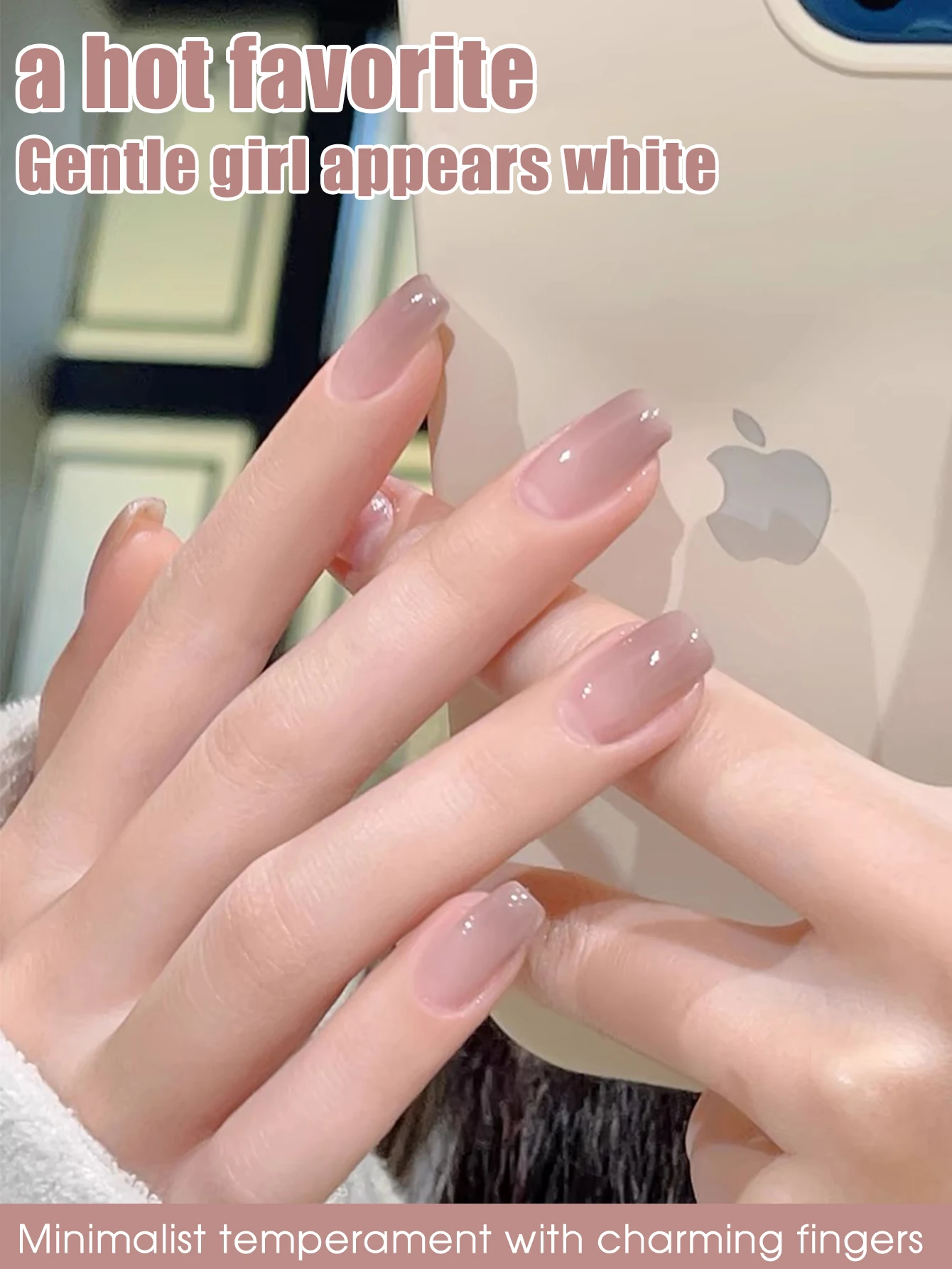 MIANEL 12ML/PCS Autumn Top Selling Ice Transparent Milk Tea Color Gel Nail Polish 2024 Popular Color Plain Face Nude Jade Nail