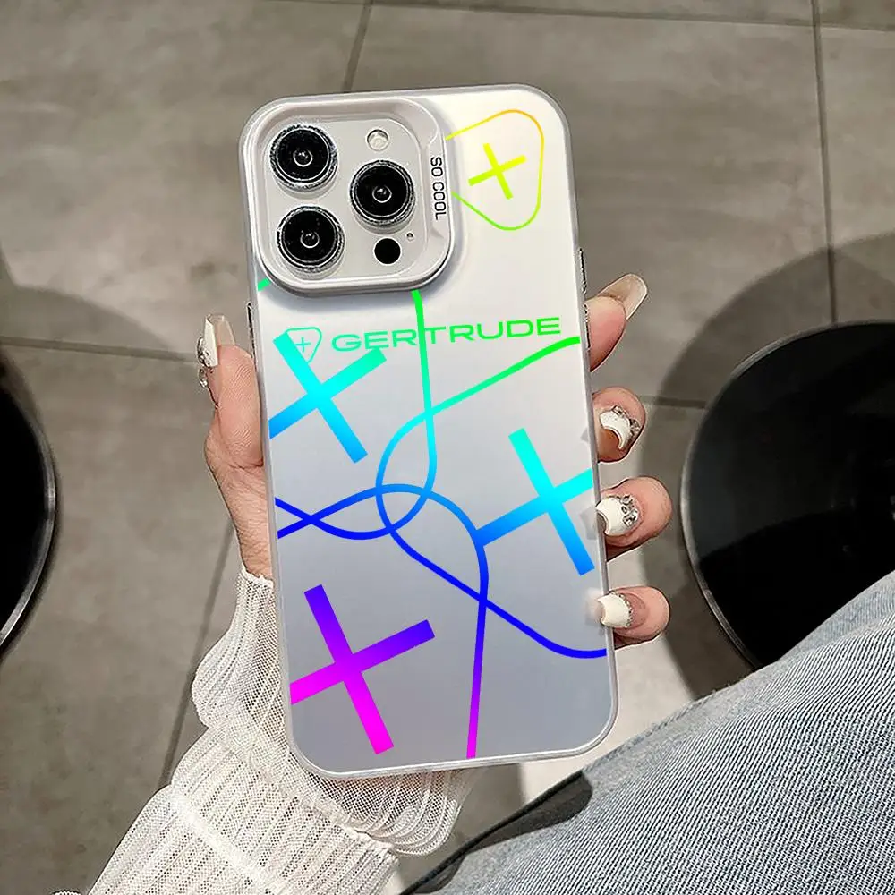 حافظة هاتف G-Gertrudes لهاتف آيفون 11 12 13 14 15 16 17Pro Max Air Plus حافظات فضية ملونة فاخرة وخفيفة الوزن #2