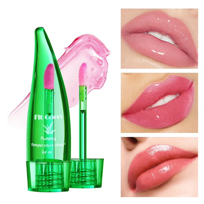 Aloe lip gloss chili lip oil New thermochromic lip gloss moisturizes and moisturizes lip glaze across borders