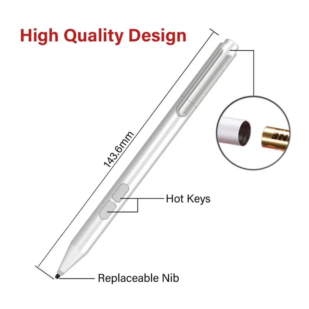 Touch Pen Stylus Pen with Replacement Tips for Surface / Book
