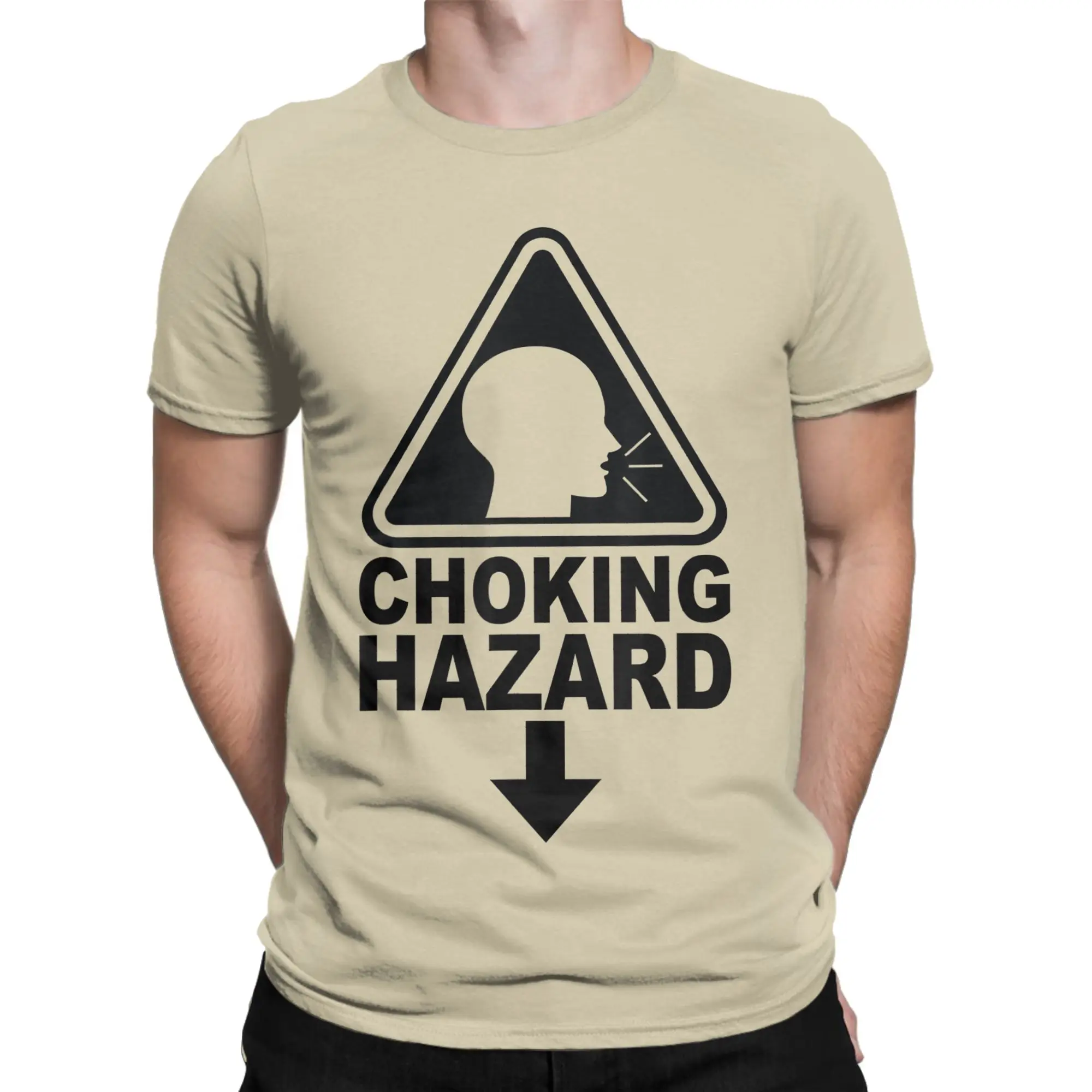 Mens Womens Choking Hazard Warning Caution  T Shirt Pure Cotton Graphic Print T-Shirt  Clothing Outfits