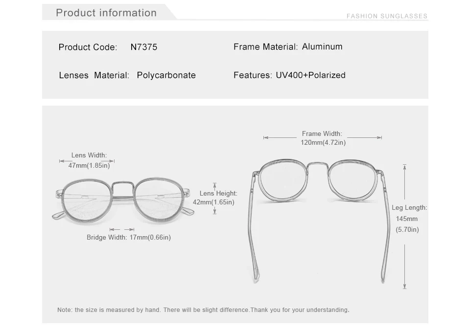 KINGSEVEN Runde Rahmen Sonnenbrille Für Männer Polarisierte UV400 Luxus Marke Design Vintage Frauen Brillen Schützen Hohe Qualität Gläser – Detail 2