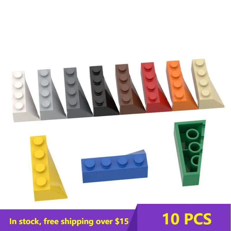 

10PCS Bricks 43720 2x4 Inclined Wedge (Right) Creative High-tech Building Block Model Kids Toys Boys DIY Brick Parts Best Gift