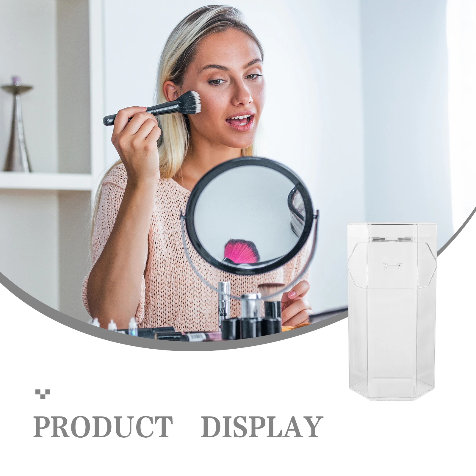 

Makeup Brush Container Desktop Storage Bucket Holder Jewelry Box Transparent Organizer For Cosmetics Nail Polish