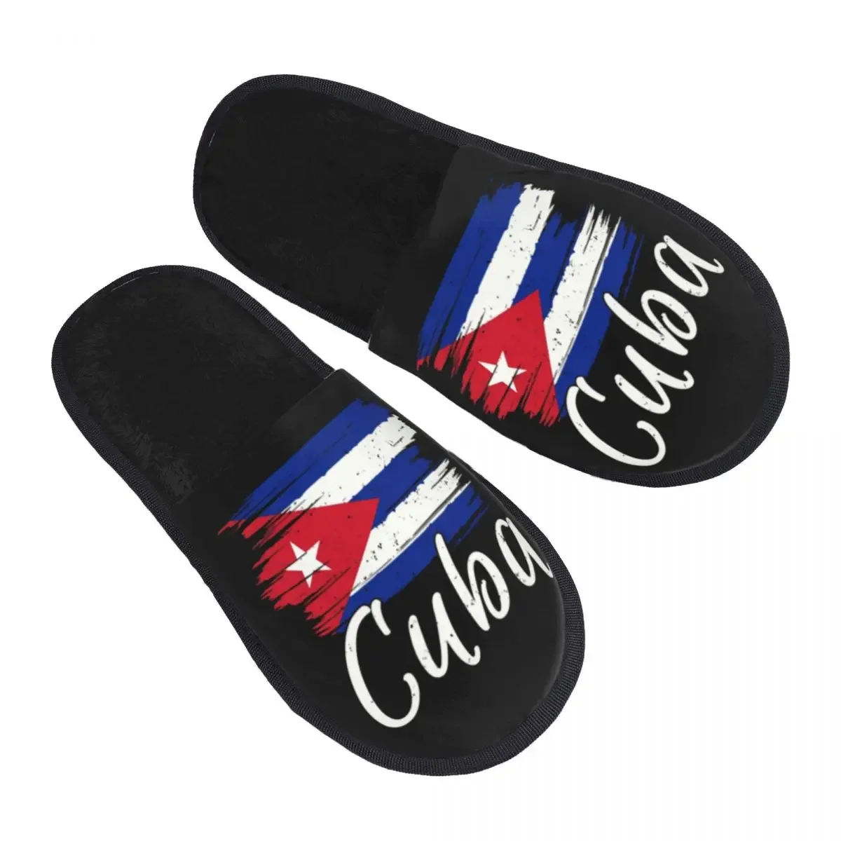 

Кубинские тапочки из пены с эффектом памяти с флагом Гавана Куба, женские удобные теплые кубинские патриотические домашние тапочки