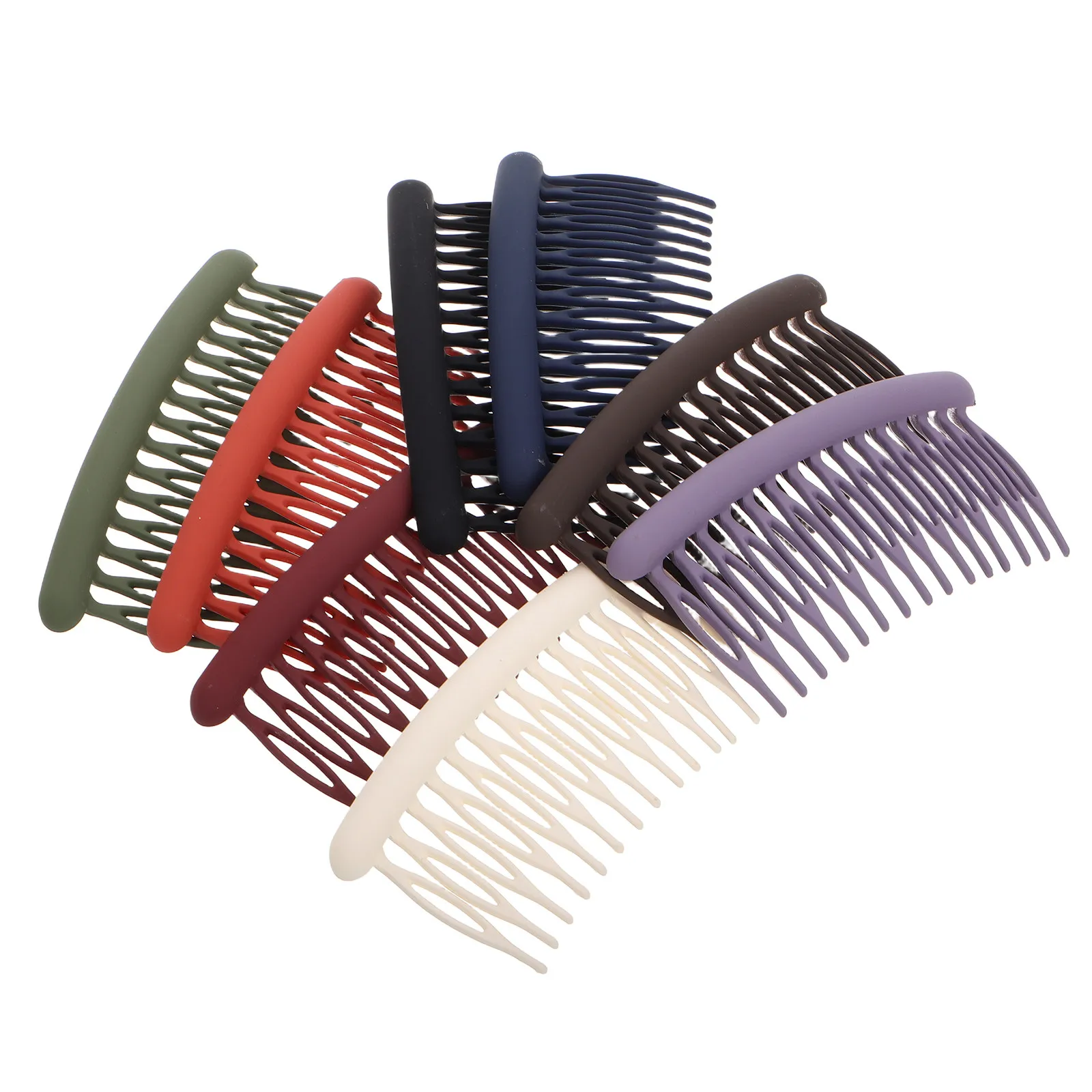 

8Pcs Frosted Side Hair Combs for Women Elegant Matte Finish Side Bangs Fixation Styling Accessories French Hair Combs Clip