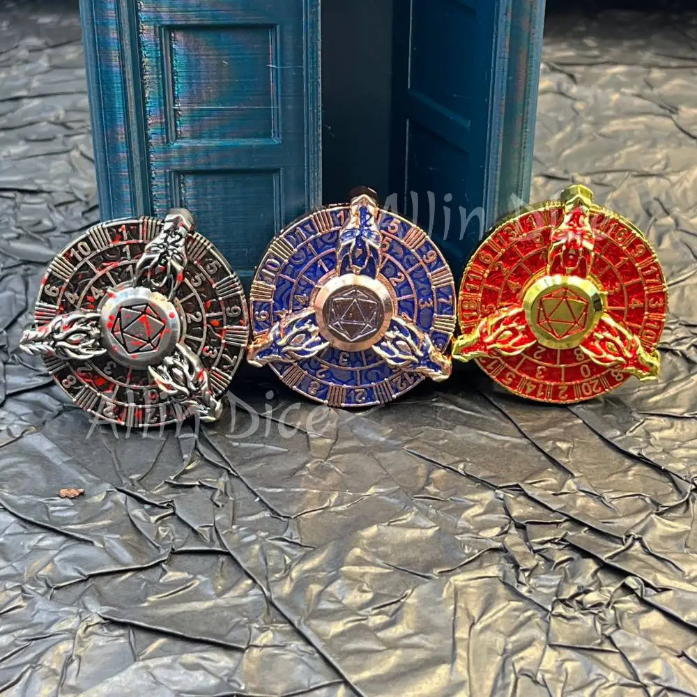 

Металлические кости с гироскопом на кончике пальца, кубики для рулетки, кулон для дракона и подземелей, D & D, кости для настольной игры Ктулху