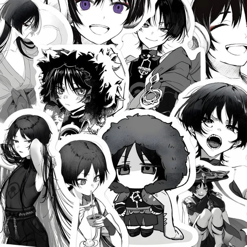 

Genshin Impact Anime Cartoon Stickers Balladeer Stationery Student Message Collection Friends Gift Waterproof Diy Phone Case