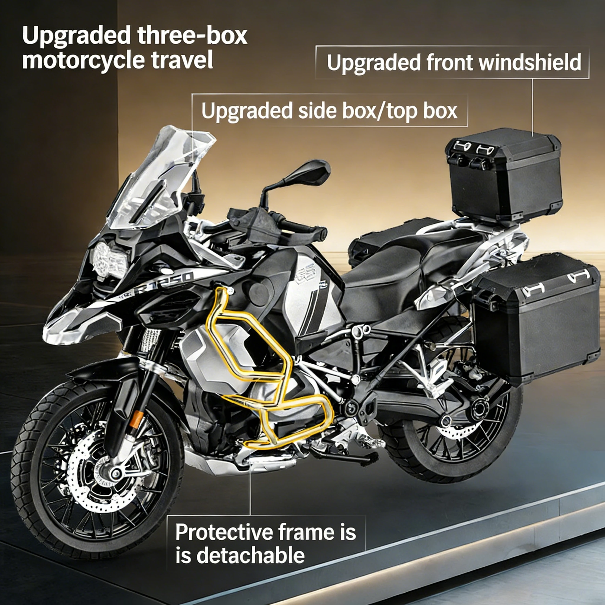 1:6 For BMW R1250 GS ADV Alloy Metal Diecast Model Motorcycle High Simulation Collection Hobby Gifts Simulation Alloy Model