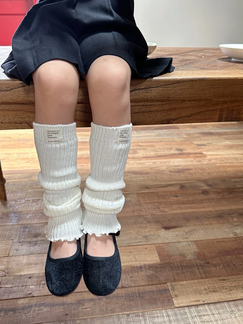 Girls socks autumn and winter new Korean knitted outer wear leg warmer