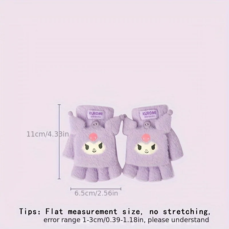 Gants Kawaii résistants au froid pour enfants, Sanurgente Kuromi My Melody, mitaines chaudes pour l'extérieur, bébés filles, utilisation pour les touristes, hiver