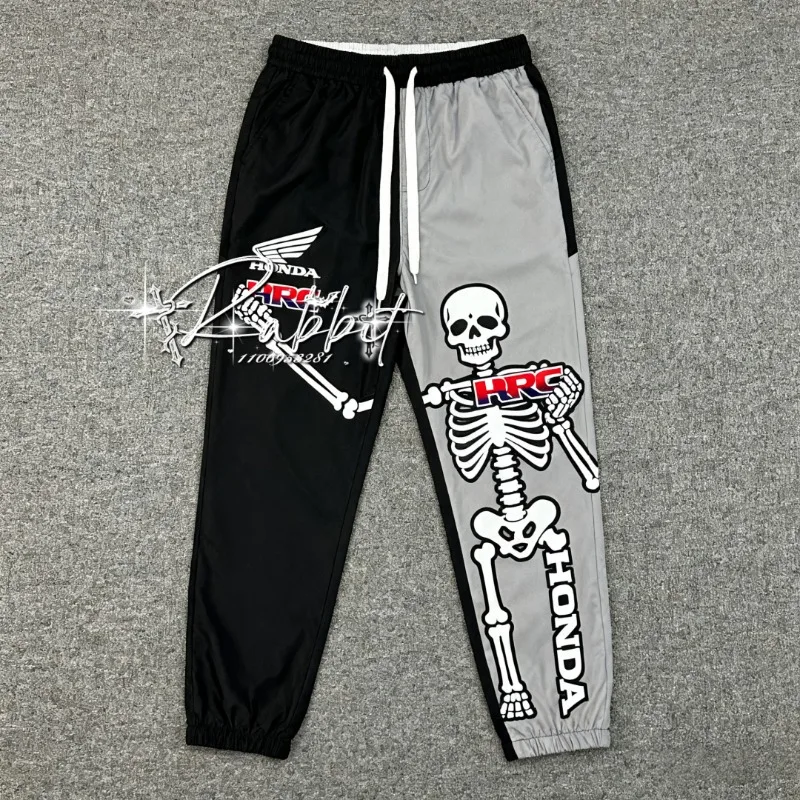 

2025 New Honda HRC Racing Team Fashion Street Retro Cycling Speed Dry Pants Men's Trendy Sunscreen Racing Off Road Pants