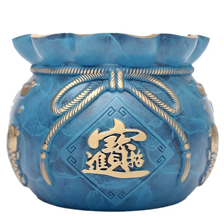 

DSA pure brass money bag daily gold office living room study table top copper ornament brass handicraft