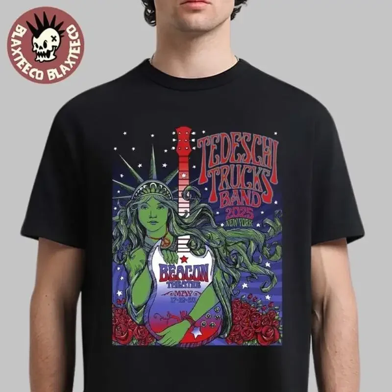 Tedeschi Trucks Beacon Nyc May 17 19 20 2025 Statue Guitar T Shirt