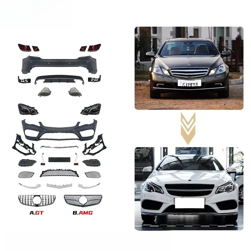 Restart  Car Styling Body Kit for Mercedes Benz E Coupe  W207 09-13 Up to 14-16 Style  Include Front Rear Bumper Assembly Grille