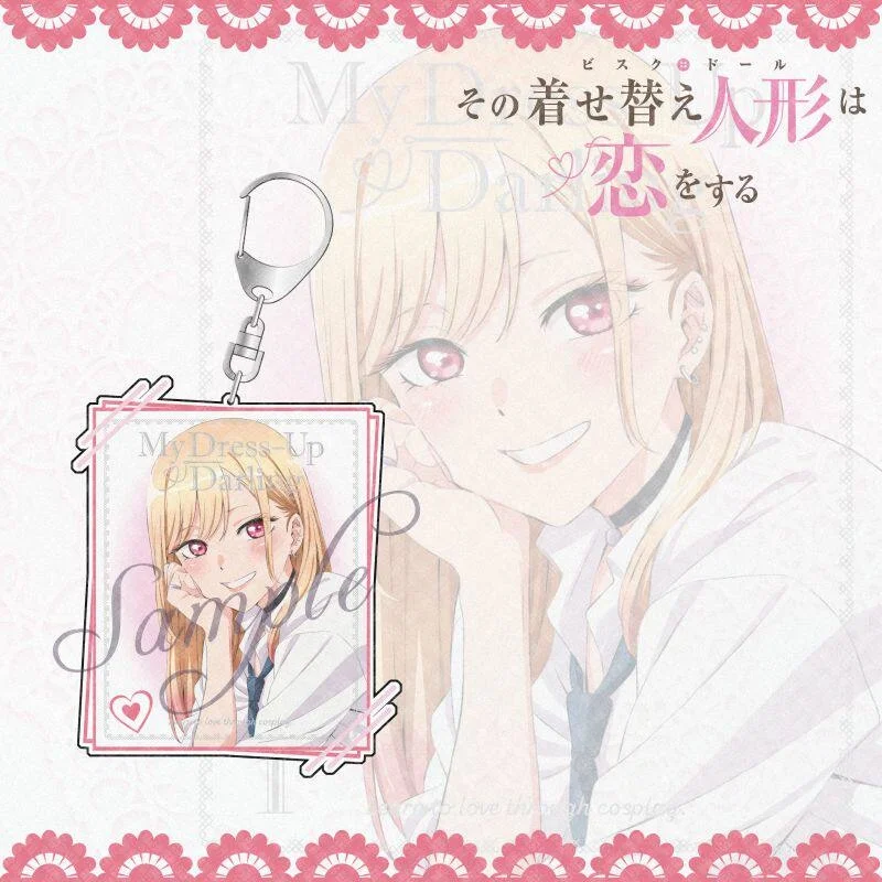 Anime My Dress-Up Darling Acrylic Pendant Keychains Kitagawa Marin Car Key Chain Key Ring Phone Bag Hanging Jewelry Gifts
