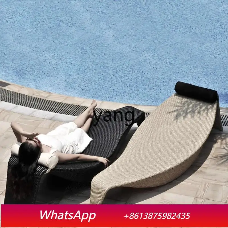 

LTT Leaf-Shaped Resort Hotel Balcony Leisure Rattan Chair Recliner Outdoor Internet Celebrity Beach Lounger