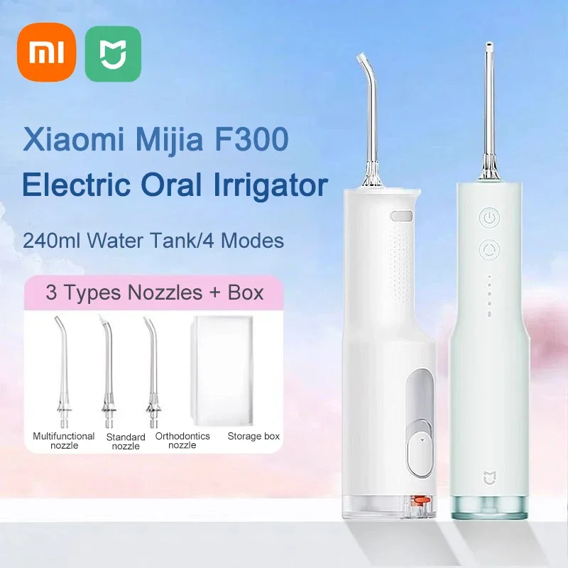 Xiaomi Mijia Electric Oral Irrigator F300 Dental Water Jet Portable Powerful Pick Flosser Teeth Whitening Cleaner Mouth Cleanner