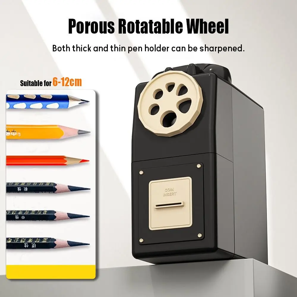 

Точилка для карандашей большого калибра, ручная пористая точилка для эскизов, автоматическая точилка для карандашей с пятью передачами, регулируемая