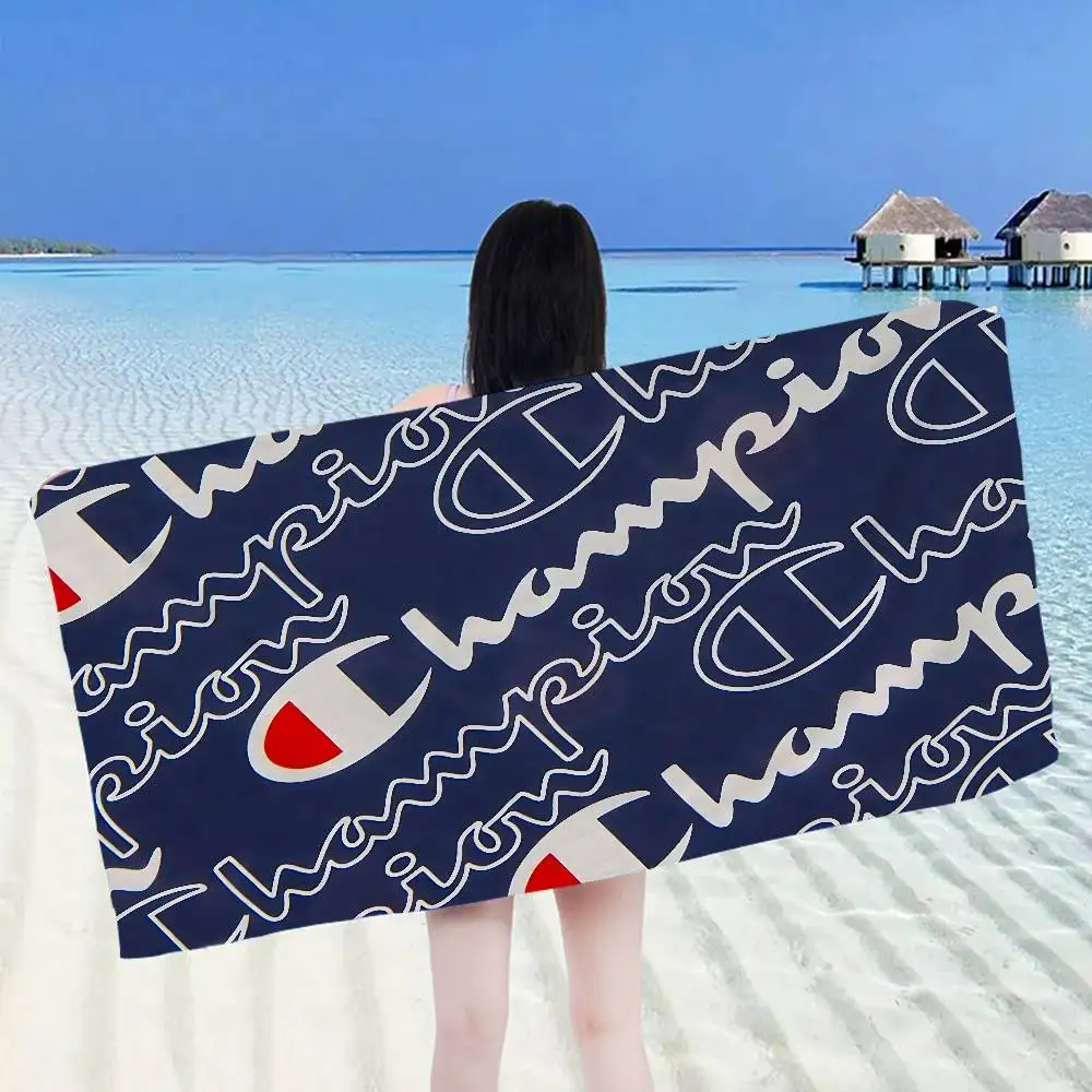 Toalla de playa de microfibra con logotipo de C-Champions L-League, absorbente, de secado rápido, suave, para yoga, natación, resort, escalada de montaña