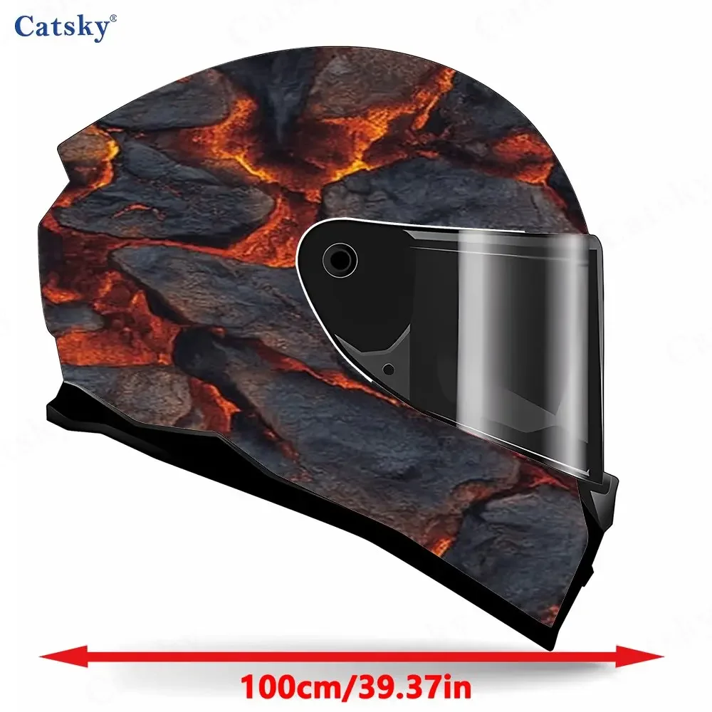lava PVC material self adhesive waterproof motorcycle helmet sticker, paste firmly and do not fall, waterproof and weather resis