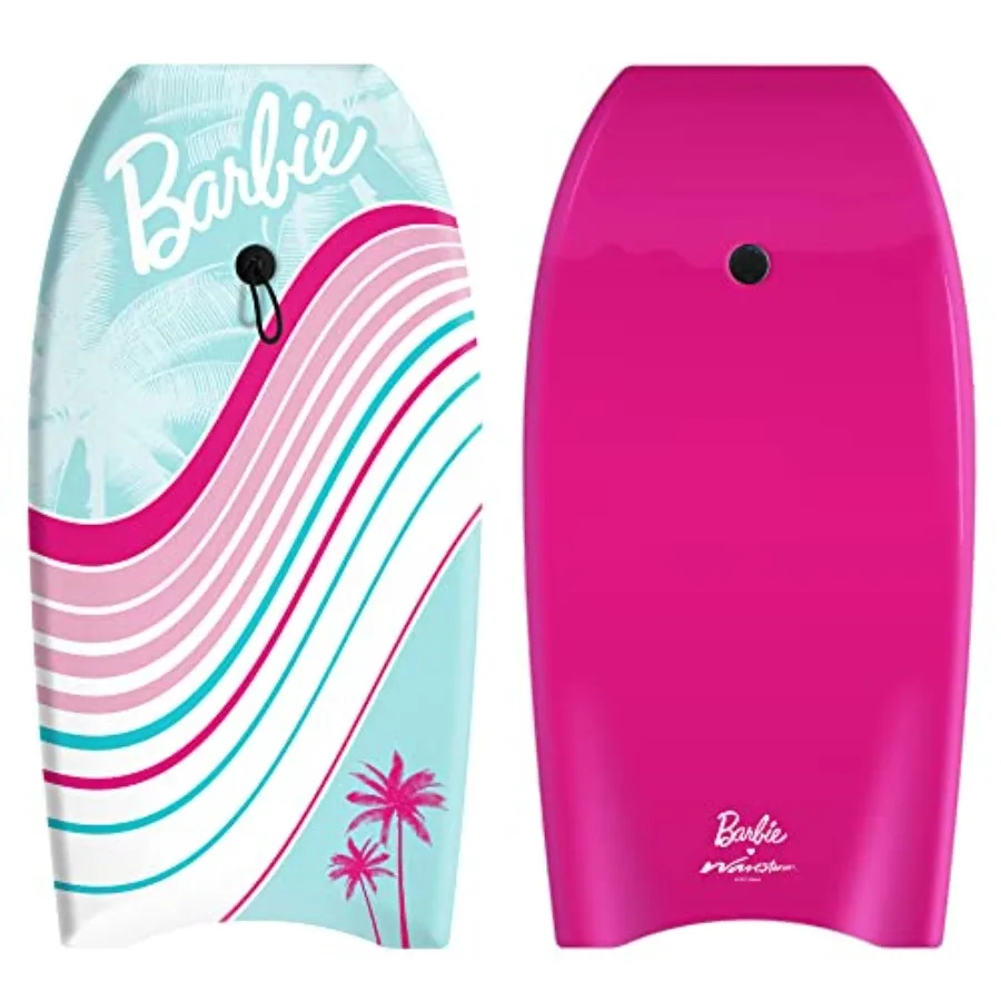 

Bodyboard for kids and adults, foam construction, light blue, graphic top deck with high-density slick bottom