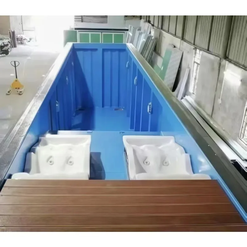 Prefab Plunge Low Price 40 Foot 20 Ft 10 Steel Pool 25m Sea House Shipping Cost Liner Fiberglass Container Swim Pool With Jacuzi