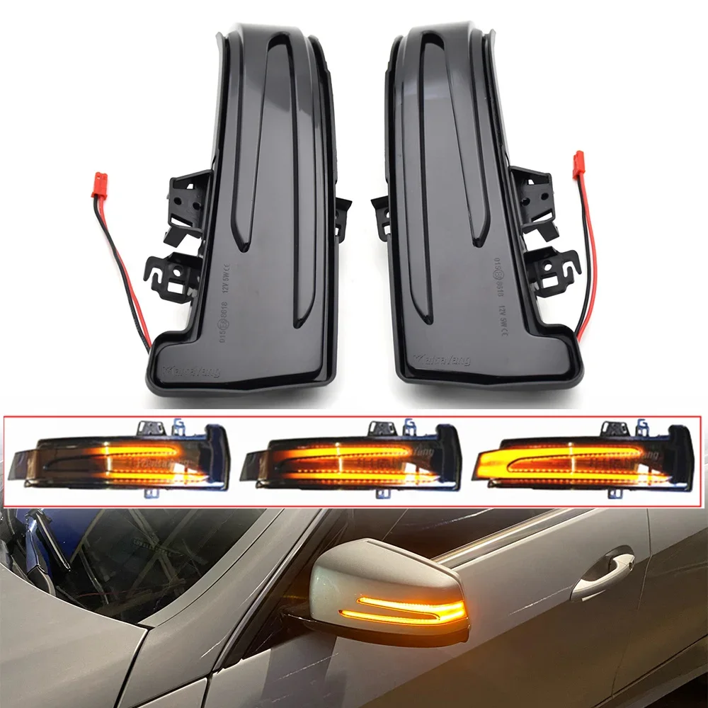 2 Stuks Dynamische Richtingaanwijzer Led Licht Zijspiegel Indicator Voor Mercedes Benz W204 CLA A B C E S GLA GLK CLS Klasse W176 W212