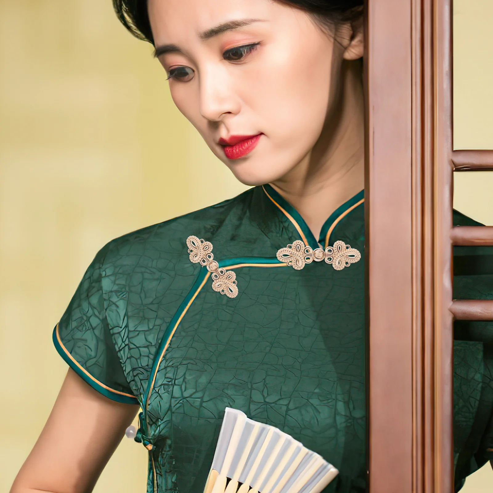 

10pcs Vintage Cheongsam Buttons Metal Clasps For Formal Wear Toggle Closures Retro Hanfu Frog Buttons Decorative Clothing