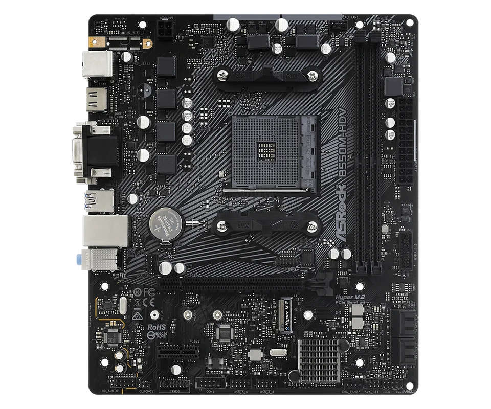 ASROCK B550M-HDV AMD B550 AM4 Motherboard For AMD Ryzen 7/5/3
