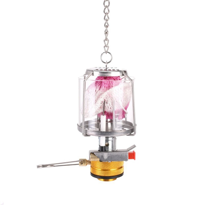 Mini Gas Lamp Tent Lamp Flashlight Hanging Mini Camping Portable Glass Lamp Camping Equipment