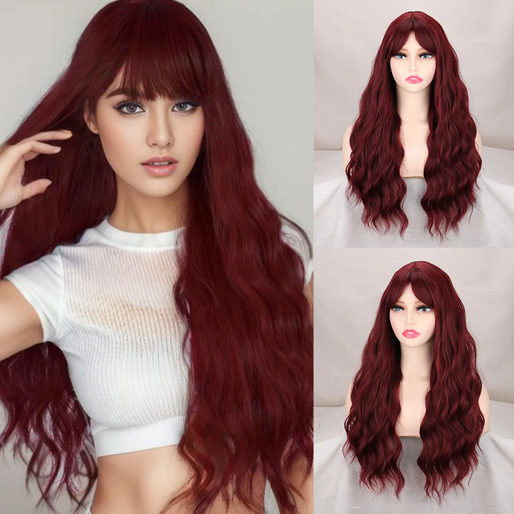 

Synthetic High Heat Resistant Material Water Wavy Curly Highlights Suitable For Everyday Cosplay Wear