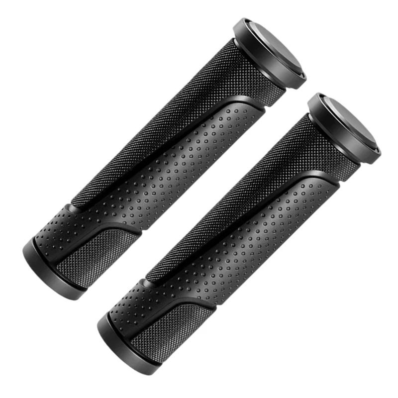 Rubber Bike Sleeve Handle Grips with Black Finish, Textured Hold and Daily Cycling Comfort for Casual Daily Use Comfort