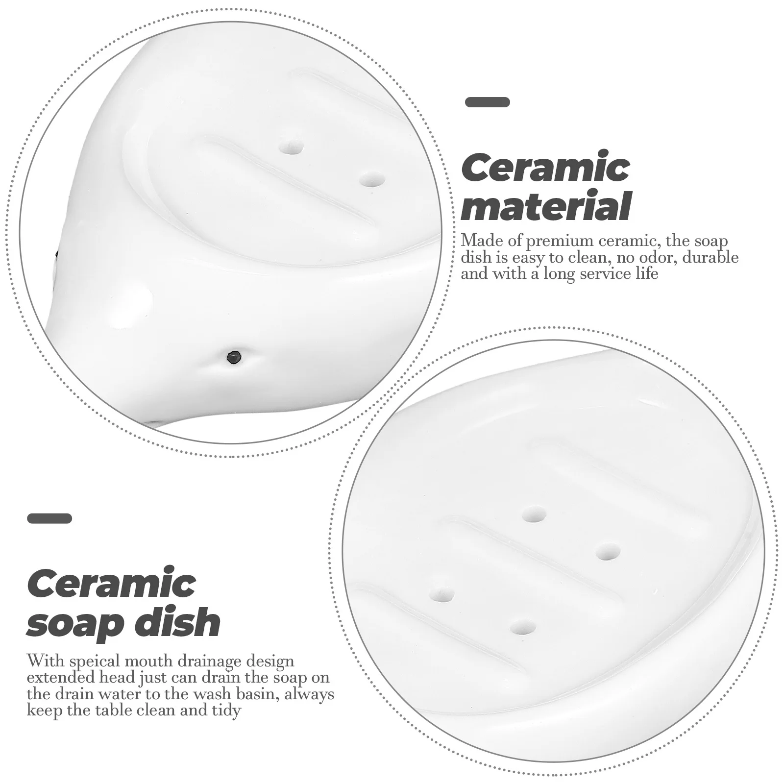 

Cute Dolphin Soap Dish Premium Ceramic Animal Shaped Draining Holder for Bathroom Kitchen Decorative Home Gift