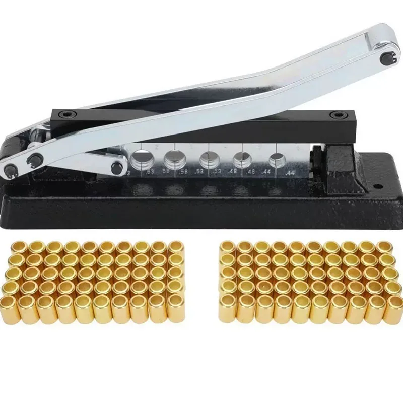 Bench Mounted Manual Hose Crimper Heavy Duty Air Hose Crimping Tool with Brass Ferrules for PVC Rubber Hose