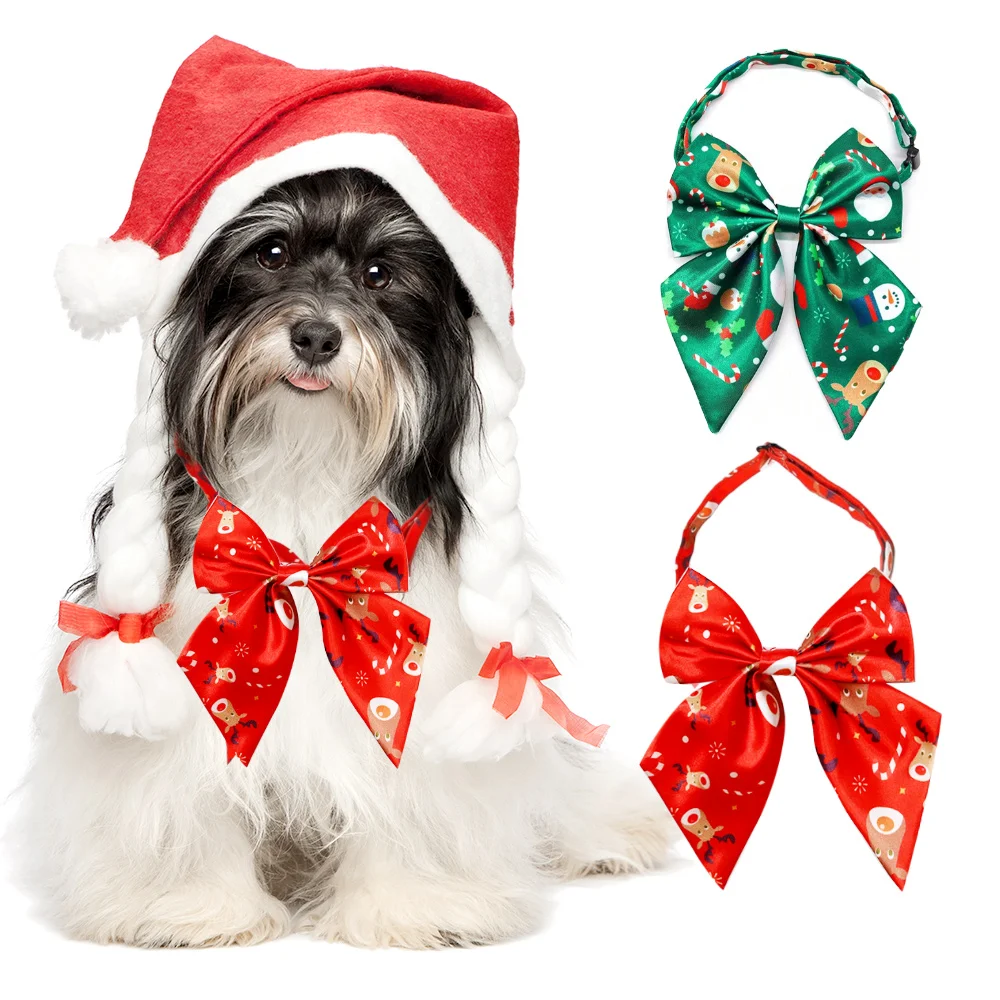1 قطعة ربطات القوس فيونكة الكلب لحفلة عيد الميلاد قابل للتعديل الكلب بووتيس مستلزمات الحيوانات الأليفة الياقات للكلاب والقطط الشتاء مستلزمات تهذيب الحيوانات الأليفة