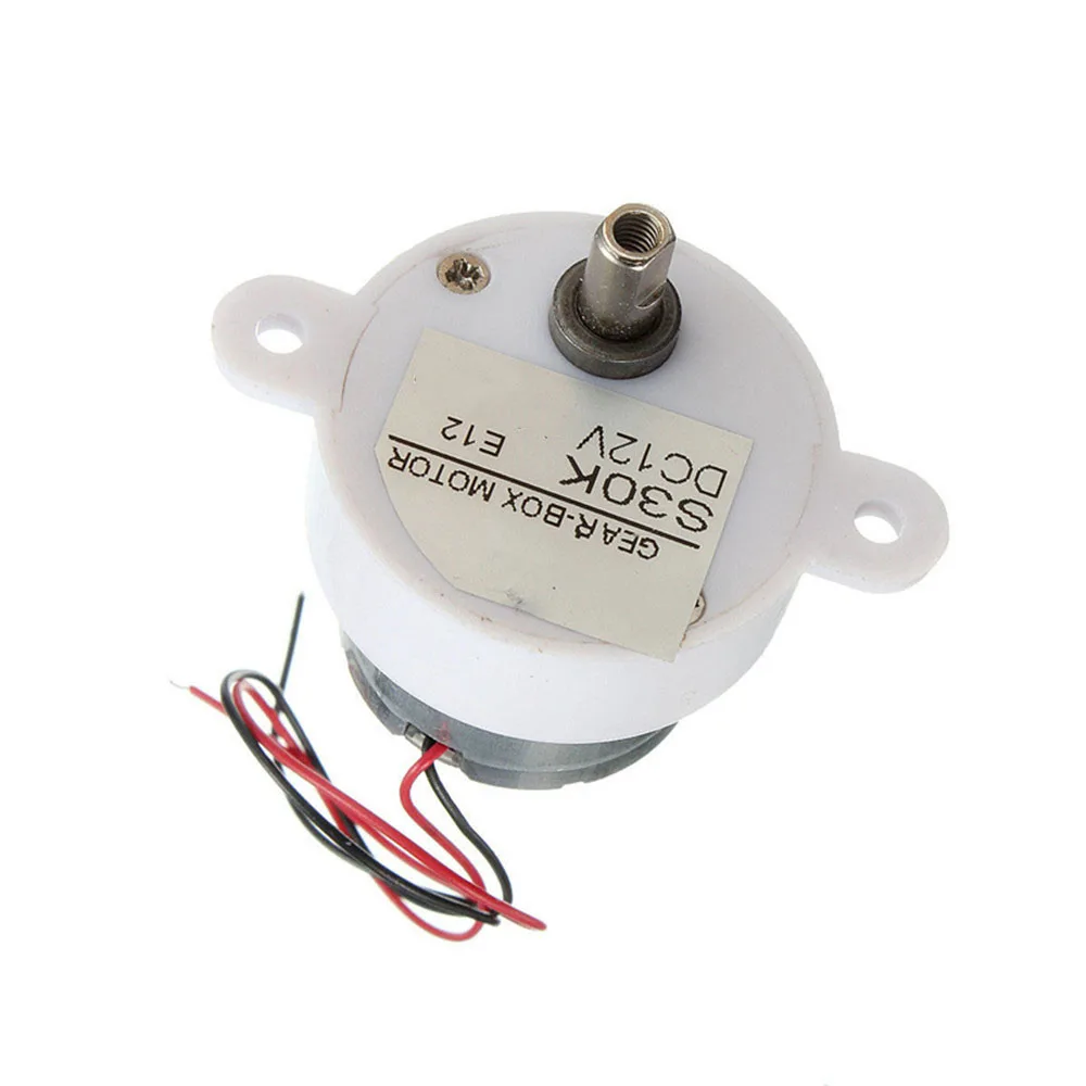 S30K 2-Wire Geared Motor DC12V 7.5RPM 14RPM High Torque Low Noise Suitable For Electric Toys and Smart Car Robot