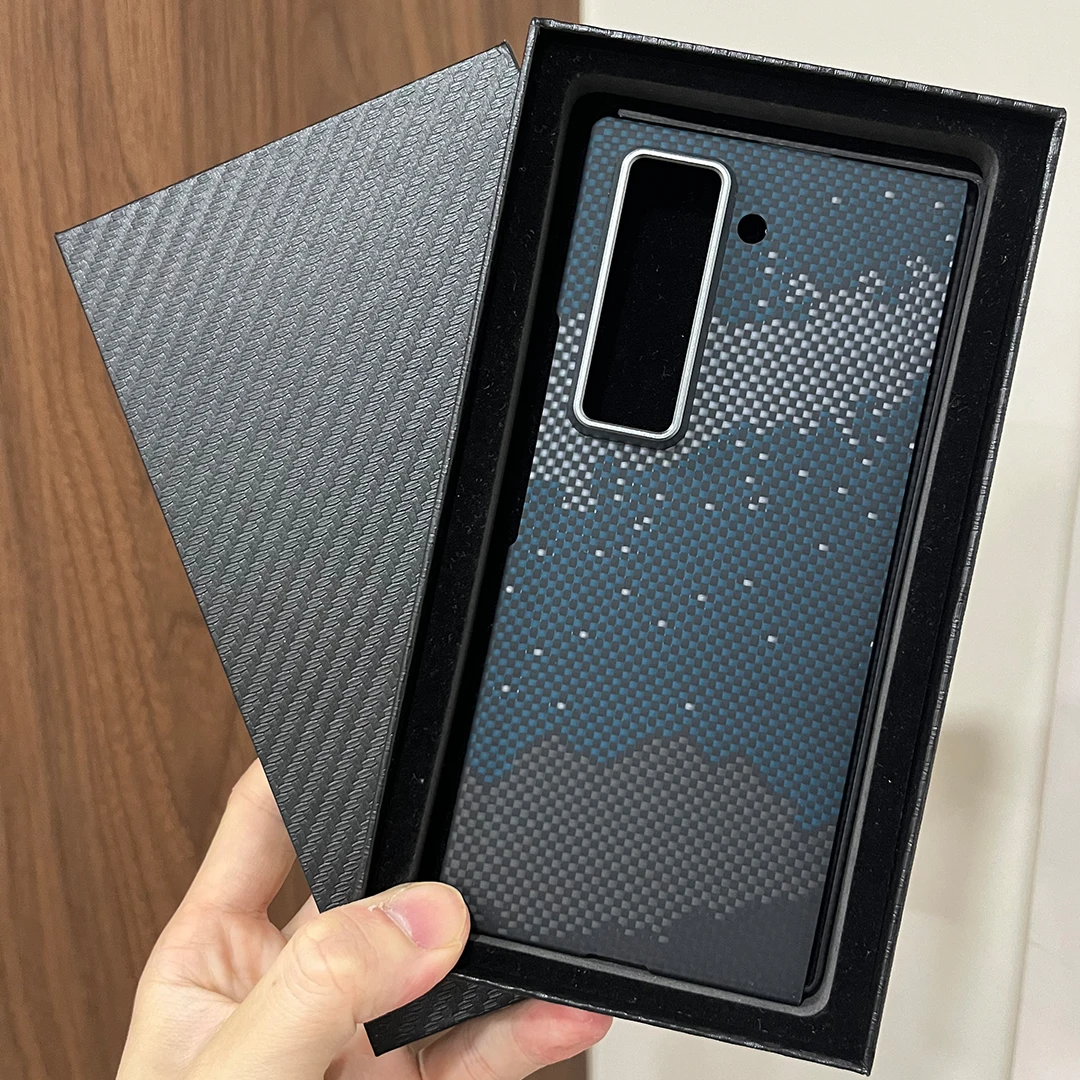 Carbon Fiber Phone Case On For Samsung Galaxy Z Fold Se Special Edition W25 5g Magnetic Aramid Global W 25 25w Magsafe Macsafe